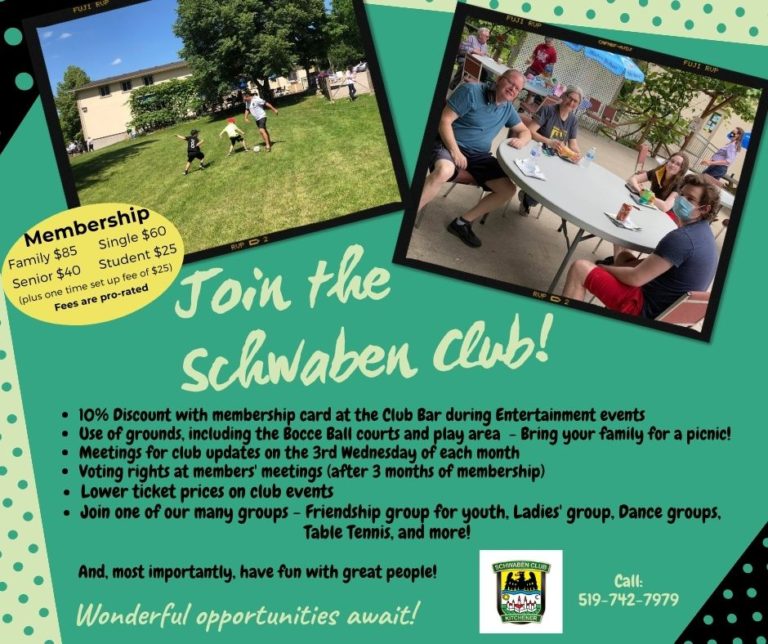 Membership Kitchener Schwaben Club A KitchenerWaterloo German Events & Fest Hall Membership Kitchener Schwaben Club A KitchenerWaterloo German Events & Fest Hall