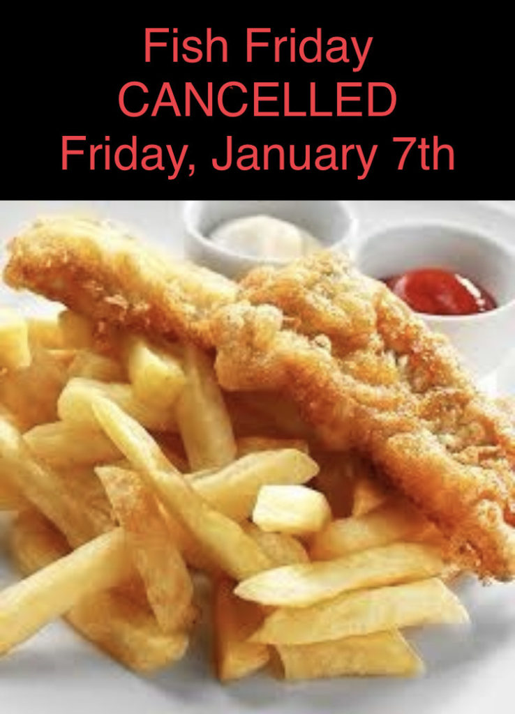 January fish fry canceled